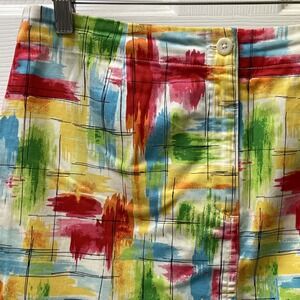 Vintage Talbots Skirt Women's Size 10‎ Multicolor Watercolor Knee Length Skirt